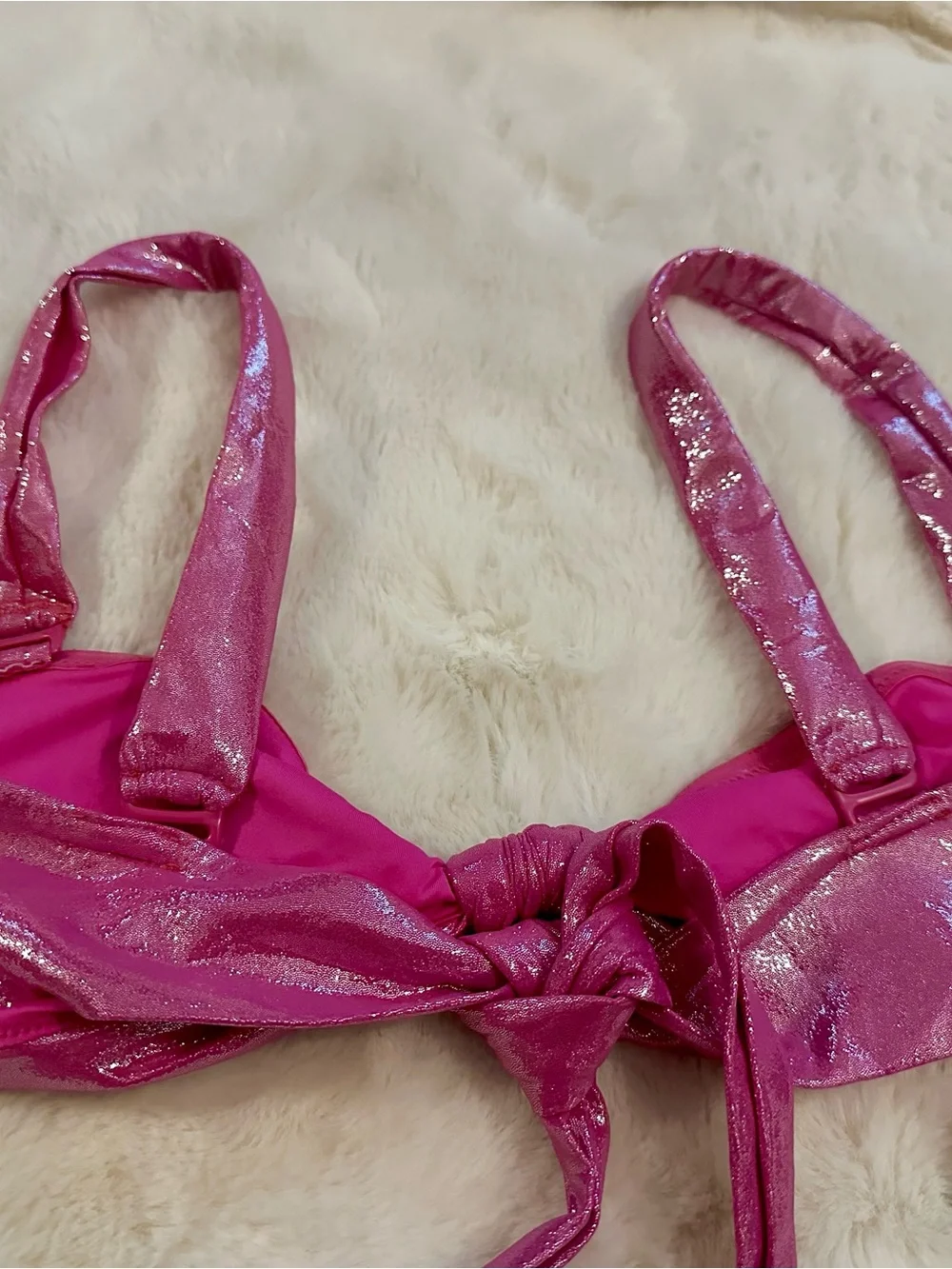 SKIMS Shimmer Magenta Bikini Set